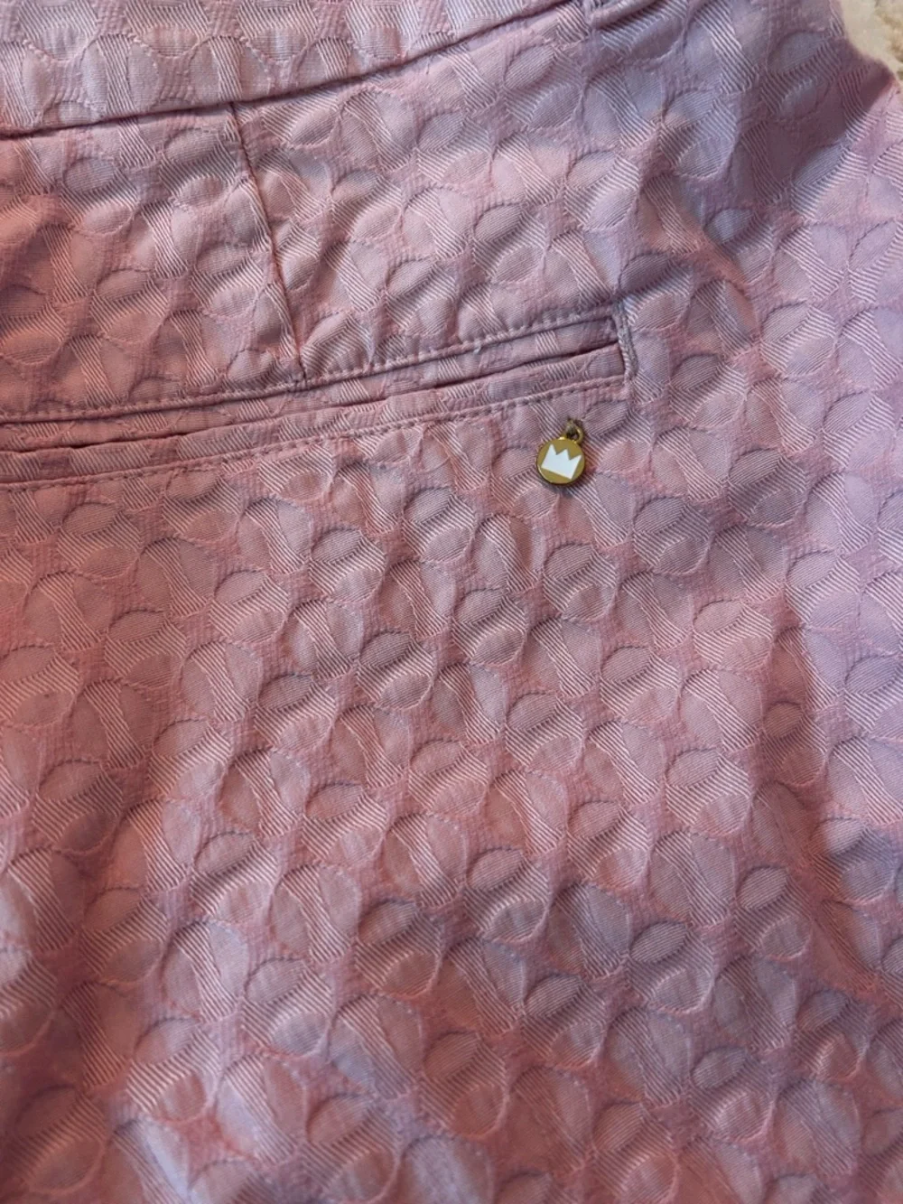 crown & ivy Blush Pink Textured Jacquard Shorts - Picture 4 of 4